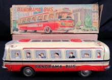 Antique Yonezawa Japan Tin Friction "Panoramic Bus" 12"
