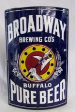 HOLY GRAIL Authentic Broadway Brewing (Buffalo, NY) "Pure Beer" Porcelain Sign