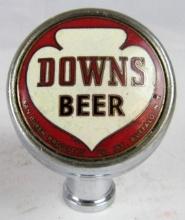 Rare Original Antique Downs Beer Tap Handle w/ Porcelain Enameled Logo
