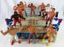 Vintage 1984-1985 LJN WWF Wrestling Lot with Figures and Ring