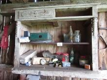 2 Shelves with Miscellaneous Tools Including Pressure Gauge
