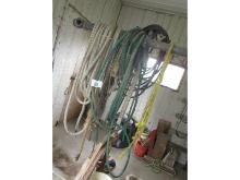 Assorted Rope, Hose, Saw Horse, Old Cast Iron Sink