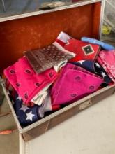 Lot. Handkerchiefs various colors with vintage box. 44 pieces