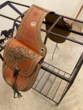 Leather McClintock Descanso Co horse saddle bags