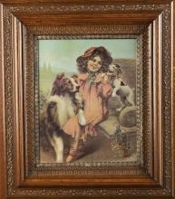 Beautiful antique carved oak Picture Frame, circa 1890-1900, 28 1/2" x 33", in excellent finish and