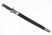British Pattern 1907 Bayonet (16.75" Blade) W/ Scabbard - G.R.I./ R.F.I.