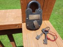 Iron Folsom State Prison Folsom California 1880 Prison Gate Lock Padlock & Keys