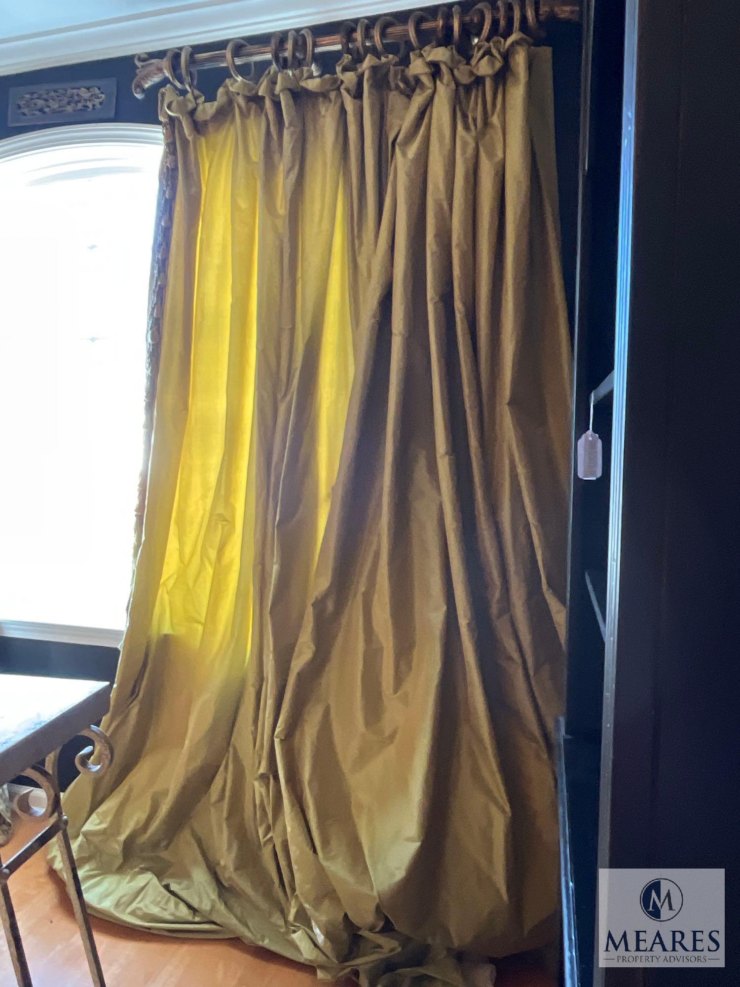 Handmade Two-Sided Curtains with Rods