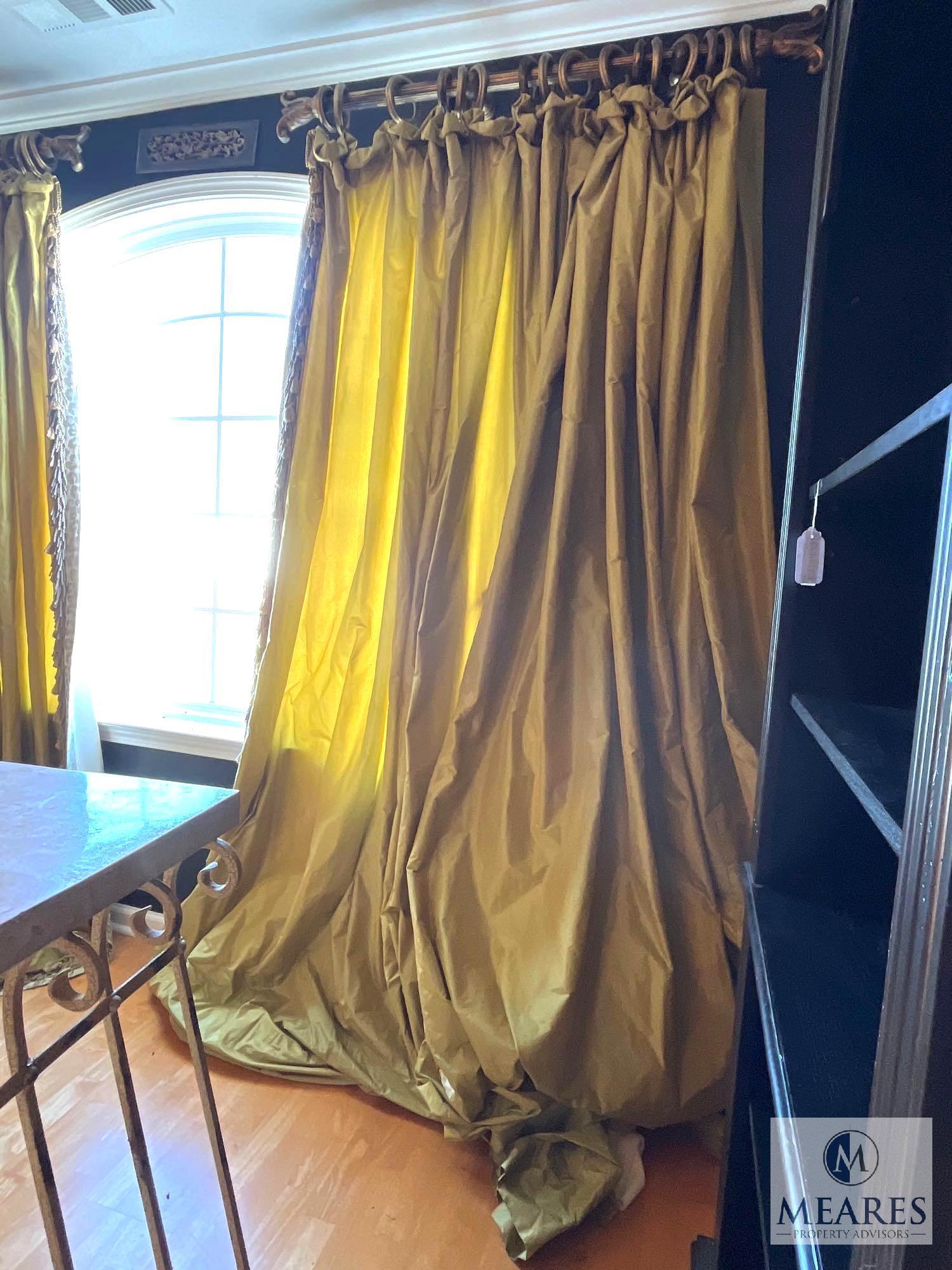 Handmade Two-Sided Curtains with Rods