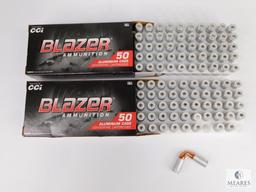 100 Rounds CCI Blazer 9mm Ammunition - 115-grain FMJ