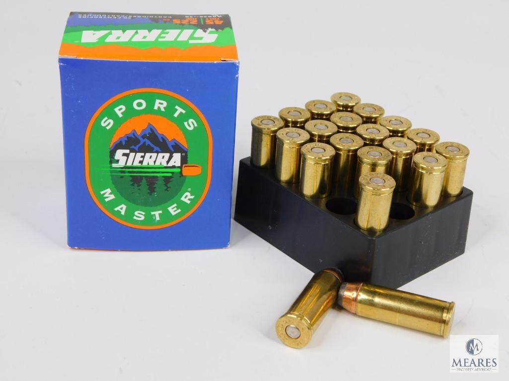 20 Rounds Sierra .45 Colt Ammunition - 225-grain Hollow Point