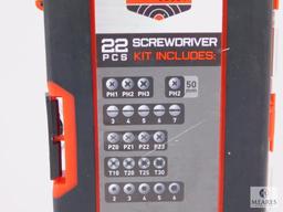 New Birchwood Casey 22 Piece Gunsmith Screwdriver and Bit Set in Hard Case