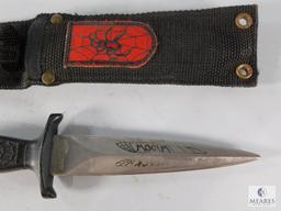 United Black Widow Knife with Sheath - 9 Inches