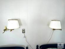 Group of Two Brass Wall Lamps