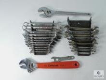 Combination Wrenches with Adjustable Wrenches