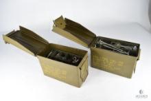 Two .50 Caliber Ammo Cans of Various Hardware