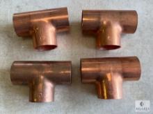 Four Streamline Copper 1 3/8 OD Tees