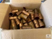 Approximately 108 Copper Pipe Bushings - 1 1/8 x 1 3/8 OD