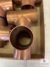 Five Streamline Copper Pipe Tees - 2 5/8 OD