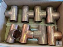 Eight Streamline Copper Pipe Tees - 2 5/8 OD