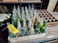 Vintage Soda Bottles in Wood Soda Crates