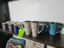 Coffee Mugs on Shelf