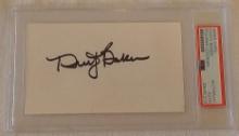 Dusty Baker Autographed Signed PSA Slabbed Index Card Astros MLB Baseball Black Ink Dodgers Hi Five