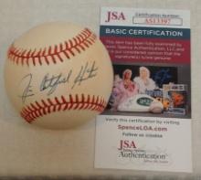 Jim Catfish Hunter Autographed Signed ROMLB Baseball JSA Yankees MLB Bobby Brown OAL Athletics