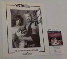 DDP Kimberly Autographed Dual Signed JSA 8x10 Photo WWF Wrestling WWE WCW Original Promo 1997