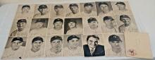 Vintage 1947 1949 NY Yankees 7x9 Card Photo Complete Set w/ Envelope DiMaggio Yogi Stars HOFers