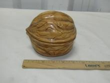 Vtg 1979 Ceramic Walnut Nut Bowl