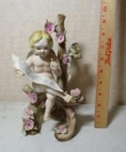 Vtg 1940s Porcelain Angel Figurine Signed Andrea S