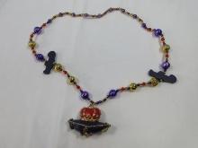 Crown Royal Pendant Beaded Necklace