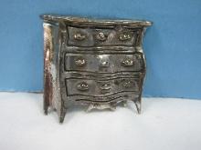 Unique 925 Sterling Pin Brooch Chest of Drawers Bureau- Wgt. 5.55G+/-