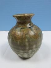 Studio Art Pottery 3 3/4" Posey Vase Drip Glaze Finish