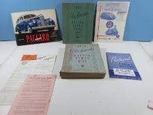 Rare Find 1941 Packard 110/120 Motor Car Co. Master Parts List, Owners Manual, Logo Emblem