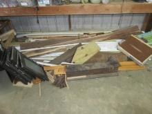 Lot Eastern Black Walnut Live Edge Sawn Plank Boards Approx. 8'5" L, Scrap Wood/Lumber