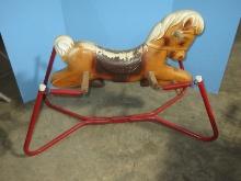Vintage Wonder Products Co. Childs Toy The Wonder Pony Cowboy Riding Toy Circa 1940s-50s