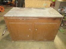 Brown Workshop Cabinet w/ Drawer and Double Doors