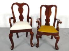 Two Queen Anne Style Childs Chairs Incl The Bombay Company
