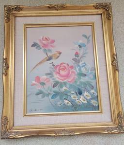 Pair of Oil Floral Paintings $2 STS