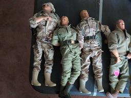 (LR) LOT TO INCLUDE (5) FORMATIVE INTL. MILITARY ACTION FIGURES & (1) MISC. MILITARY ACTION FIGURE.