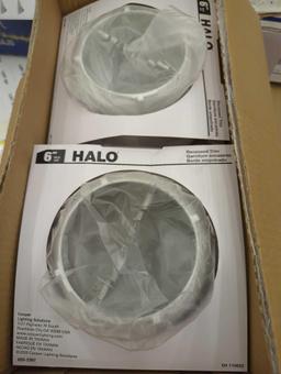 HALO 310 Series 6 in. White Recessed Ceiling Light Fixture Trim with Coilex Baffle (6-Pack), Appears