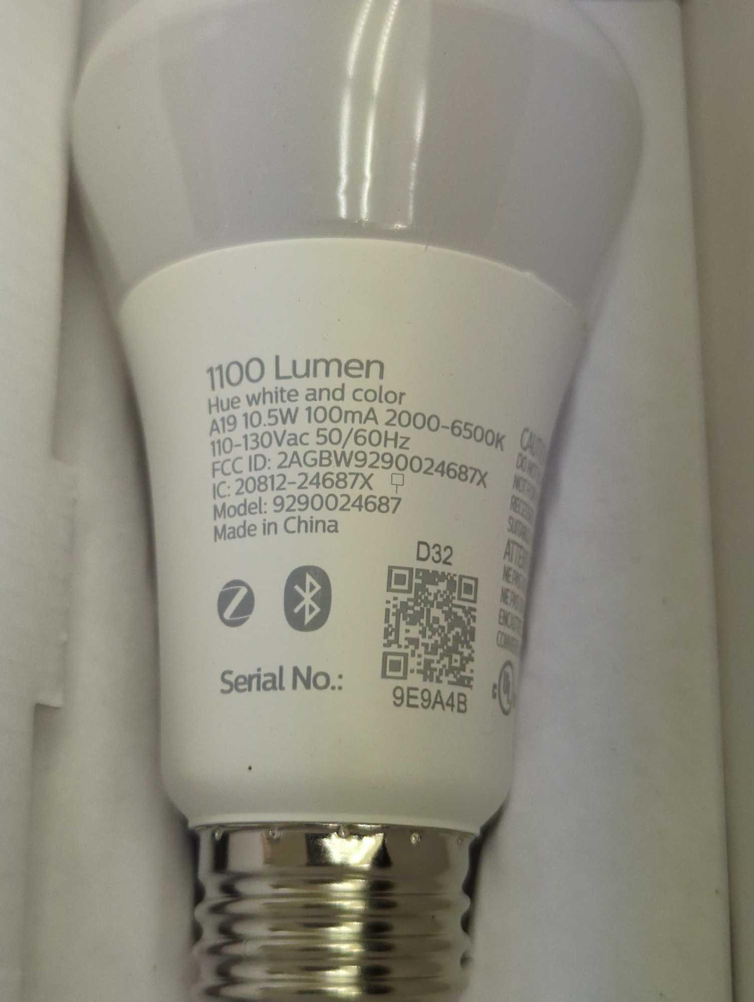 Philips Hue 75-Watt Equivalent A19 Smart Wi-Fi LED Color Changing Light Bulb Starter Kit (4 Bulbs