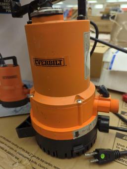 (Used) Everbilt 1/4 HP 2-in-1 Submersible Utility and Transfer Pump, Appears to be Used in Open Box