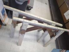 Lot of 2 Saw Horses, Approximate Dimensions - 32" H x 48" W x 18" D, What You See in the Photos is