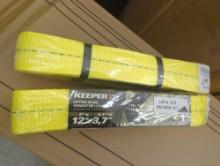 Lot of 2 Keeper 2 in. x 12 ft. 1 Ply Lift Sling with Flat Loop, Model 02616, Retail Price $20/Each,