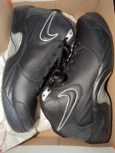 (DR) NIKE THE OVERPLAY V MEN'S SIZE 11, 395857-002 BLACK MID TOP SNEAKERS, WITH ORIGINAL BOX,