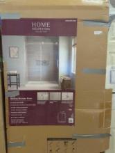 Home Decorators Collection Dylan 60 in. W x 75.98 in. H Sliding Frameless Shower Door in Brushed