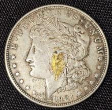 1921 Morgan silver coin
